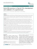 End-of-life practices in Danish ICUs: Development and validation of a questionnaire
