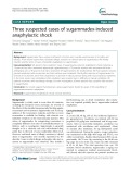 Three suspected cases of sugammadex-induced anaphylactic shock