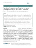 Functional evaluation and practice survey to guide purchasing of intravenous cannulae
