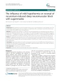 The influence of mild hypothermia on reversal of rocuronium-induced deep neuromuscular block with sugammadex