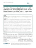 The effect of simulation-based training on initial performance of ultrasound-guided axillary brachial plexus blockade in a clinical setting – a pilot study