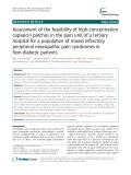 Assessment of the feasibility of high-concentration capsaicin patches in the pain unit of a tertiary hospital for a population of mixed refractory peripheral neuropathic pain syndromes in Non-diabetic patients
