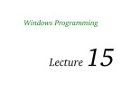 Lecture Windows programming - Lesson 15: Z-order