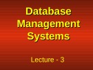Lecture Database management systems: Lesson 3