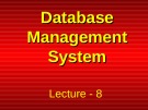 Lecture Database management systems: Lesson 8