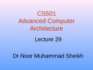 Lecture Advanced computer architecture: Lesson 29