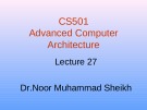 Lecture Advanced computer architecture: Lesson 27