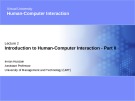 Lecture Human-Computer interaction - Lesson 2: Introduction to Human-Computer interaction (Part 2)