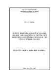 Luận văn Thạc sĩ Khoa học giáo dục: Quản lý hoạt động bồi dưỡng năng lực dạy học cho giáo viên các trường THPT huyện Bình Giang tỉnh Hải Dương đáp ứng yêu cầu đổi mới giáo dục