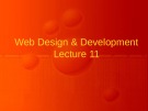 Lecture Web design and development: Lesson 11