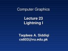 Lecture Computer graphics - Lesson 23: Lightning I