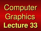Lecture Computer graphics - Lesson 33: OpenGL programming