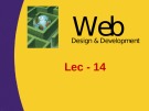 Lecture Web design and development: Lesson 14