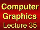 Lecture Computer graphics - Lesson 35: Curves