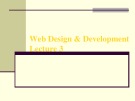Lecture Web design and development: Lesson 3