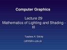 Lecture Computer graphics - Lesson 29: Mathematics of lightning and shading (Part 3)
