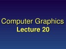 Lecture Computer graphics - Lesson 20: Projections II