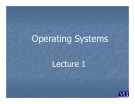 Lecture Operating systems: Lesson 1 - Dr. Syed Mansoor Sarwar