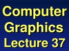 Lecture Computer graphics - Lesson 37: Curves III