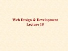 Lecture Web design and development: Lesson 18