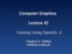 Lecture Computer graphics - Lesson 42: Viewing using OpenGL II