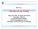 Bài giảng Tín hiệu và hệ thống: Chương 1 - Huỳnh Thái Hoàng