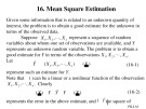 Lecture Probability Theory - Lecture 16: Mean square Estimation