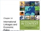 Lecture Macroeconomics in context: A European perspective - Chapter 14: International linkages and economic policy