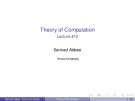 Theory of Computation: Lecture 10