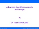 Advanced Algorithms Analysis and Design - Lecture 10: Time complexity of algorithms