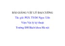 Bài giảng Vật lý đại cương 3 - Chương 7: Vật lý nguyên tử