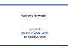 Wireless networks - Lecture 36: Routing in WSN
