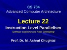 Advanced Computer Architecture - Lecture 22: Instruction level parallelism