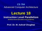 Advanced Computer Architecture - Lecture 18: Instruction level parallelism
