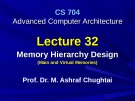 Advanced Computer Architecture - Lecture 32: Memory hierarchy design
