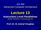 Advanced Computer Architecture - Lecture 13: Instruction level parallelism