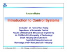 Lecture Introduction to Control Systems - Chapter 7: Digital control systems (Dr. Huynh Thai Hoang)