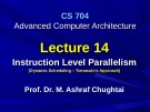 Advanced Computer Architecture - Lecture 14: Instruction level parallelism