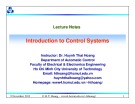 Lecture Introduction to Control Systems - Chapter 6: Design of continuous control systems (Dr. Huynh Thai Hoang)