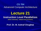 Advanced Computer Architecture - Lecture 21: Instruction level parallelism
