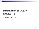 Software Quality Assurance: Lecture 42 - Dr. Ghulam Ahmad Farrukh