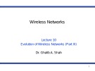 Wireless networks - Lecture 10: Evolution of wireless networks (Part 3)
