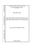 Luận văn Thạc sĩ Chính sách công: Thực hiện chính sách phát triển công chức trên địa bàn huyện Đắk Glong, tỉnh Đắk Nông