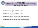 Bài giảng Kế toán công 2 - Chương 3: Kế toán thu, chi ngân sách nhà nước tại Kho bạc Nhà nước