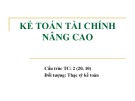 Bài giảng Kế toán tài chính nâng cao - Chương 0: Giới thiệu học phần