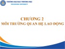 Bài giảng Quan hệ lao động - Chương 2: Môi trường quan hệ lao động