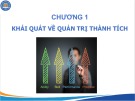 Bài giảng Quản trị thành tích - Chương 1: Khái quát về quản trị thành tích