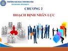 Bài giảng Quản trị nhân lực căn bản - Chương 2: Hoạch định nhân lực