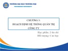 Bài giảng Quản trị công ty - Chương 3: Hoạch định hệ thống quản trị công ty