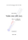 Bài giảng Toán cao cấp A2 - TS. Lê Bá Long& ThS Đỗ Phi Nga